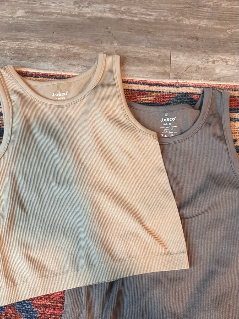Kids Ribbed Tank Top – Olive and Charcoal